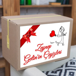 Kırmızı Kurdeleli 02 Çeyiz Etiketi