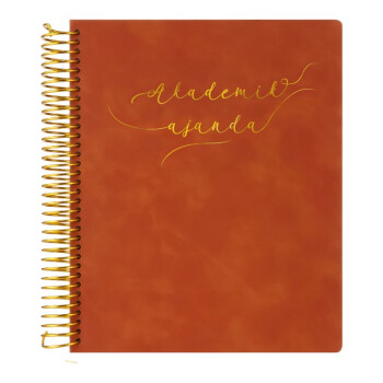 Victoria's Journals 17X23 2025-2026 Spiralli Sert Kapak Ayraçlı Akademik Ajanda 225-2236 Taba
