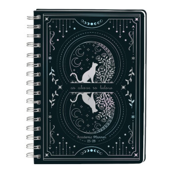 Victoria's Journals Akademik Ajanda 2025–2026  A5  Spiralli Ayraçlı Premium Moonmirror