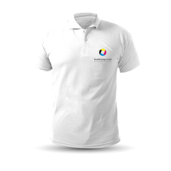Kişiye Özel Polo Yaka Beyaz Tişört