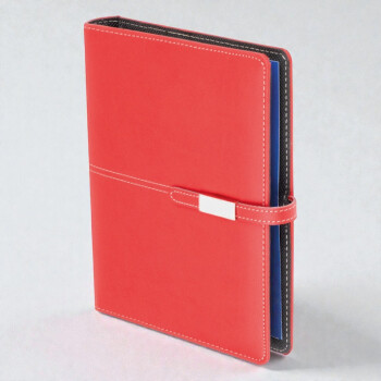 Kişiye Özel Organizer Kart Bölmeli 18X23 Tarihsiz Defter Mıknatıs Klipsli Kırmızı Mekanizmalı