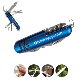 İsme Özel 7 Fonksiyonlu Mavi Çakı