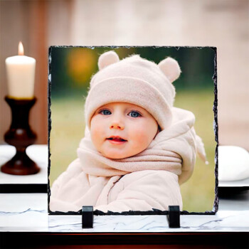 Kişiye Özel Baskılı Kare Taş Çerçeve 15X15Cm