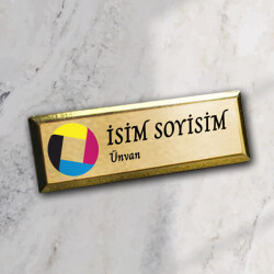 Metal Yaka İsimliği Altın My15