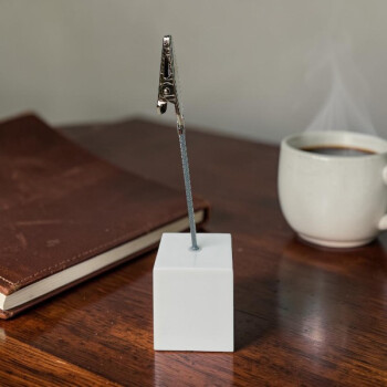 Kişiye Özel Baskılı Timsah Ağızlı Not Tutucu - Beyaz