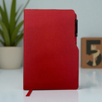 Kişiye Özel Tarihsiz Ajanda Kalem Set - Kırmızı