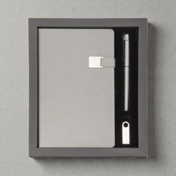 Kişiye Özel Ajanda Kalem Usb Set - Gri