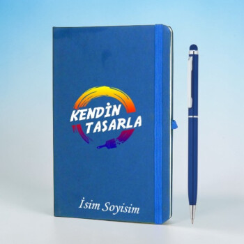 Kişiye Özel Ajanda Kalem Set- Lacivert