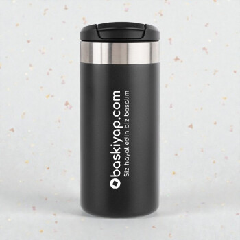 Siyah Çelik Termos 350 Ml