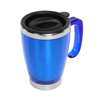 Kulplu Lacivert Paslanmaz Çelik Termos Kupa – 415 Ml