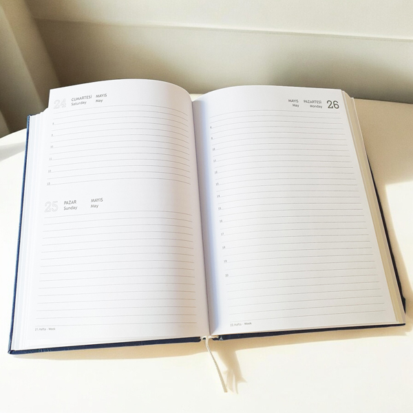 Ekonomik Kişiye Özel 2025 Pembe Ajanda Defter görsel