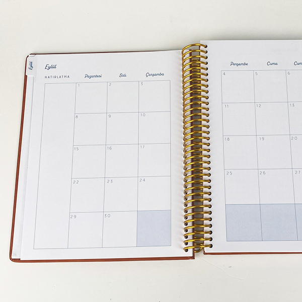 Victoria's Journals 17X23 2025-2026 Spiralli Sert Kapak Ayraçlı Akademik Ajanda 225-2236 Pembe