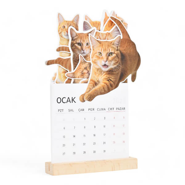 Kişiye Özel Masa Takvimi Özel Kesim