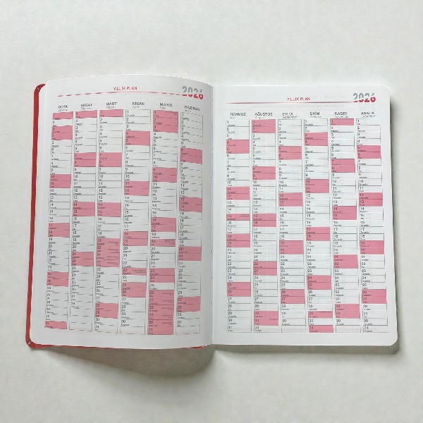 2026 Tarihli Ajanda 14 X 20 Cm -Turkuaz Yeşil görsel