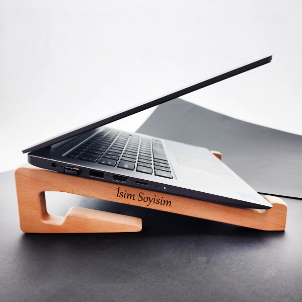Kişiye Özel Taşınabilir Ahşap Laptop Standı