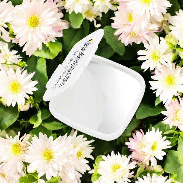 Kişiye Özel Kare Beyaz Makyaj Aynası görsel