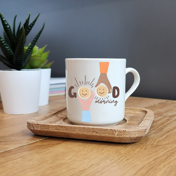 Kendin Tasarla Ahşap Altlıklı Türk Kahvesi Fincanı - Görsel 2