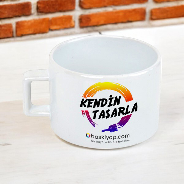 Kendin Tasarla Baskılı Latte Fincan - Görsel 1