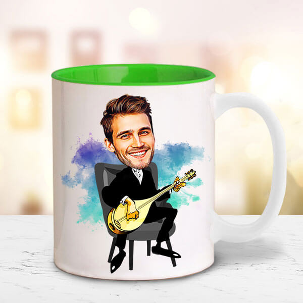 Bağlamacı Karikatürlü Kupa Bardak - Görsel 9