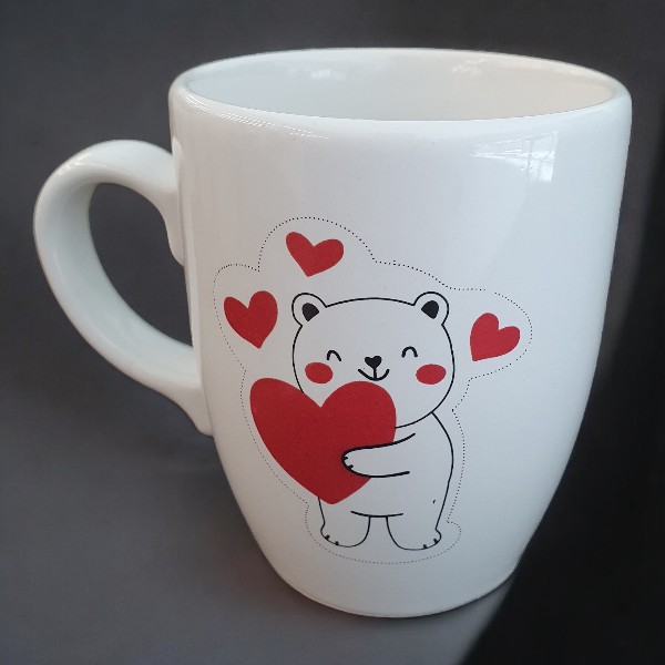 Kedi Kalpli Oval Kupa Bardak Model 02 görsel