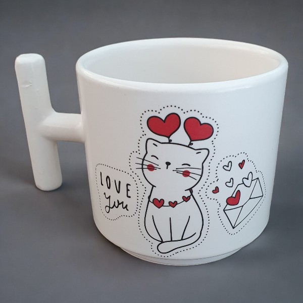 Tatlı Kedi Fincan T Kulp görsel