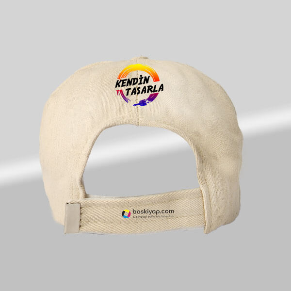 Kişiye Özel Bej | Camel Bez Şapka - Görsel 2