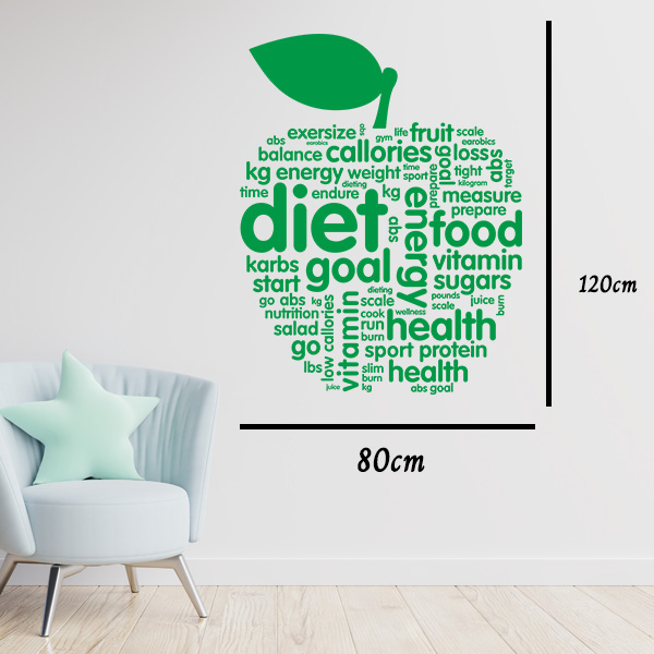 Diet Sağlık Duvar Sticker görsel