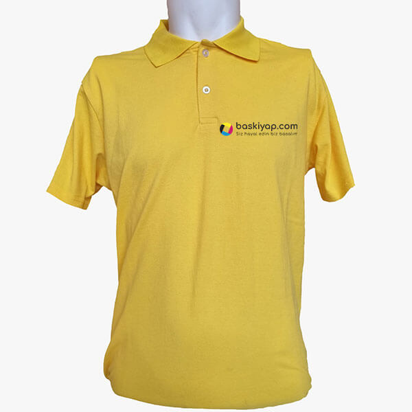 Kişiye Özel Polo Yaka Sarı Tişört görsel