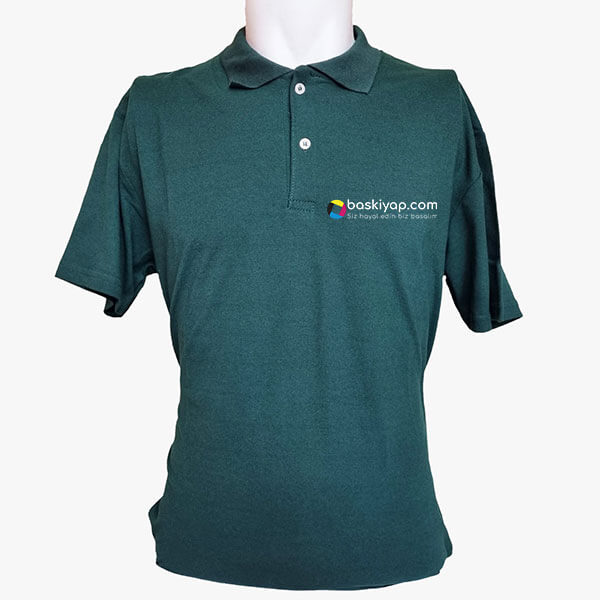 Kişiye Özel Polo Yaka Yeşil Tişört görsel