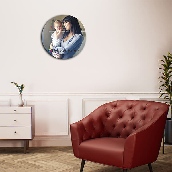 Ahşap Yuvarlak Tuval 26 Cm