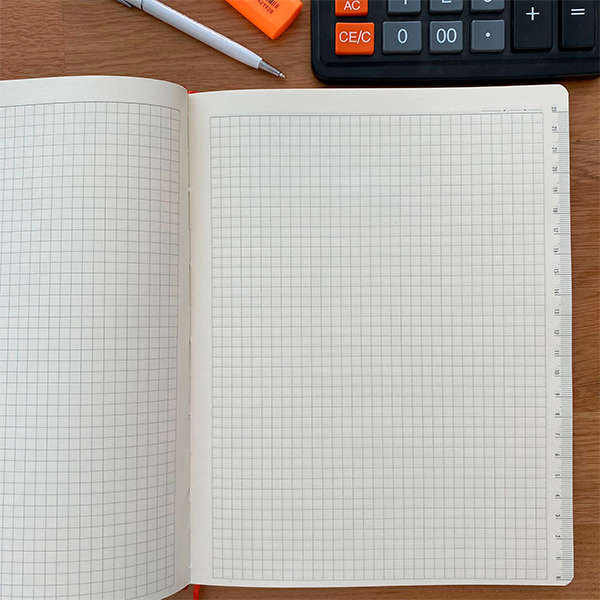 Geometrik Desenli Kırmızı Defter 19,5X25 Cm