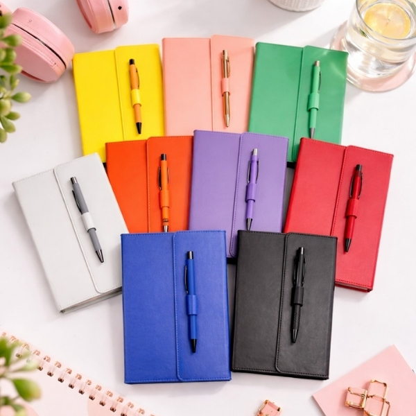 Lizy Kapaklı & Kalemli Not Defteri Soft Pembe