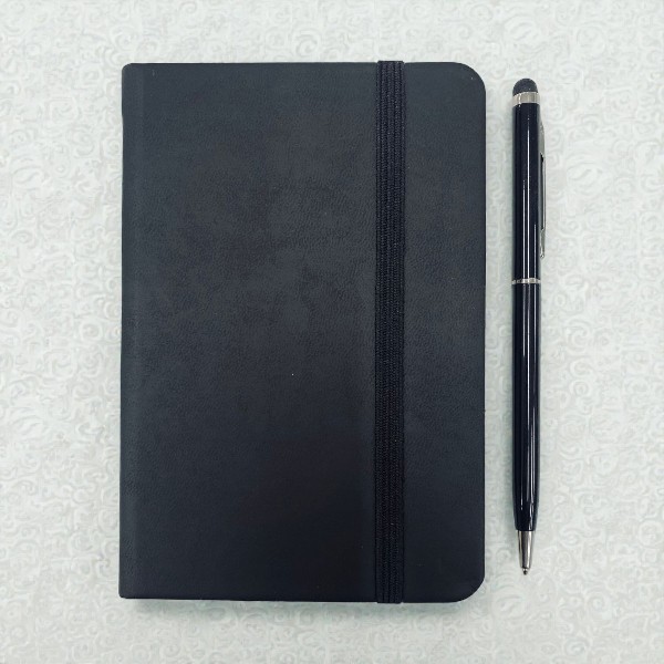 Kişiye Özel Cep Boy Defter/Ajanda 14X10 Cm Siyah görsel