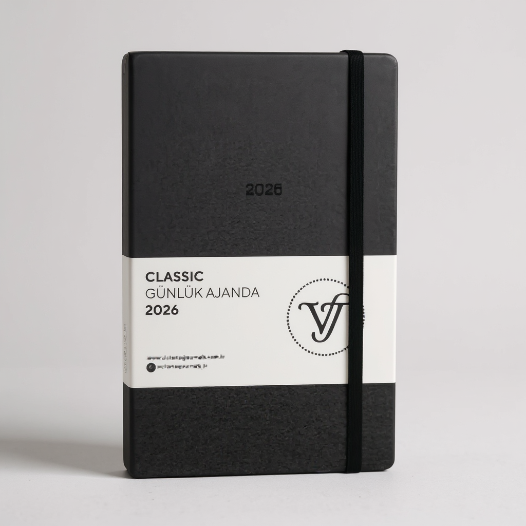 Victoria's Journals Classic 2026 Günlük Ajanda 13X21 Cm Sert Kapak- Siyah görsel