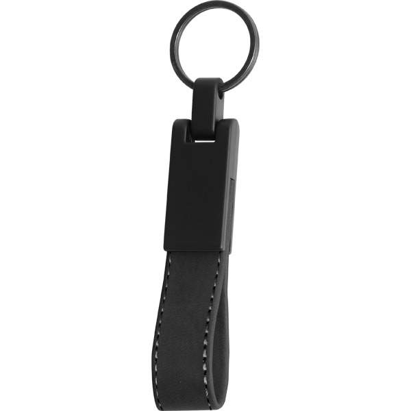 Kişiye Özel Lazer Kazıma Deri Siyah Anahtarlık görsel