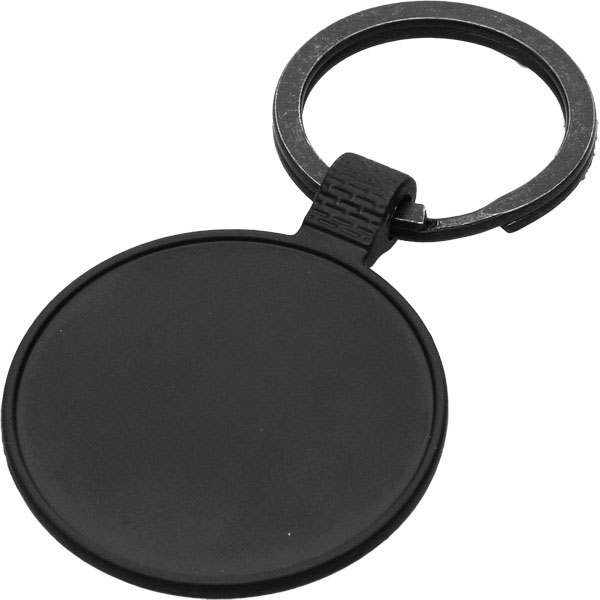 Kişiye Özel Lazer Kazıma Yuvarlak Siyah Anahtarlık