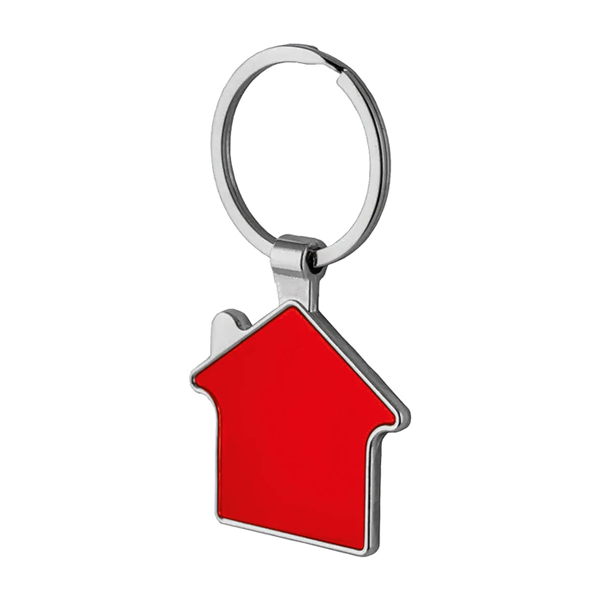 Ev Şeklinde Anahtarlık - Kırmızı görsel