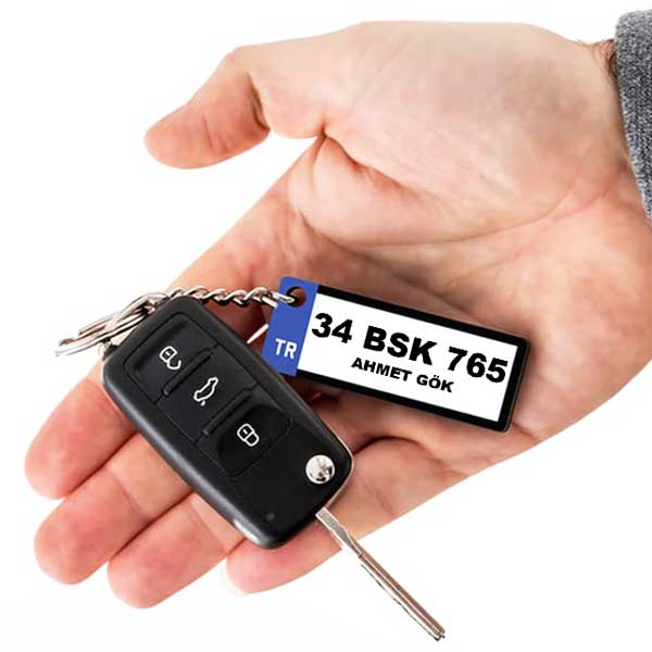 Yeni Araba Hediyesi Plaka Anahtarlık görsel
