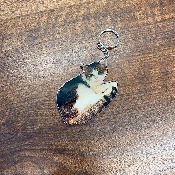 Hayvan Baskılı Pleksi Anahtarlık 7X4Cm