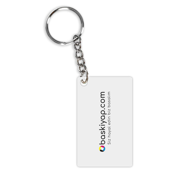 Oval Dikdörtgen Şekilli Akrilik Pleksi Anahtarlık görsel