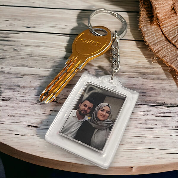Kişiye Özel Fotoğraflı Anahtarlık 120X26 Mm görsel