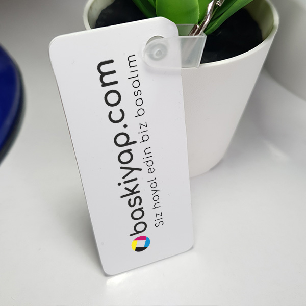 Kişiye Özel Baskılı Beyaz Dikdörtgen Anahtarlık görsel