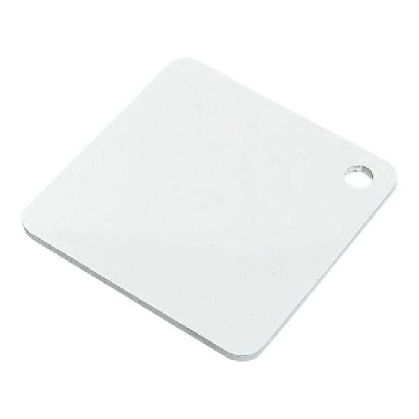 Kişiye Özel Baskılı Beyaz Kare Anahtarlık görsel