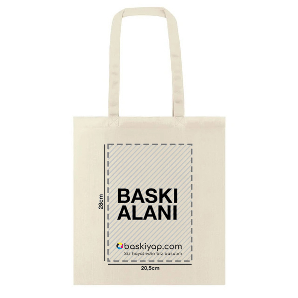 Baskılı Ekonomik Bez Çanta görsel