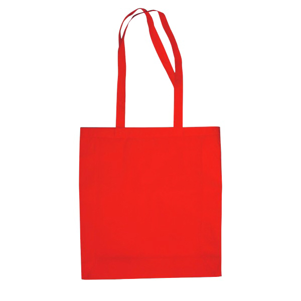 Baskılı Kırmızı Bez Çanta görsel