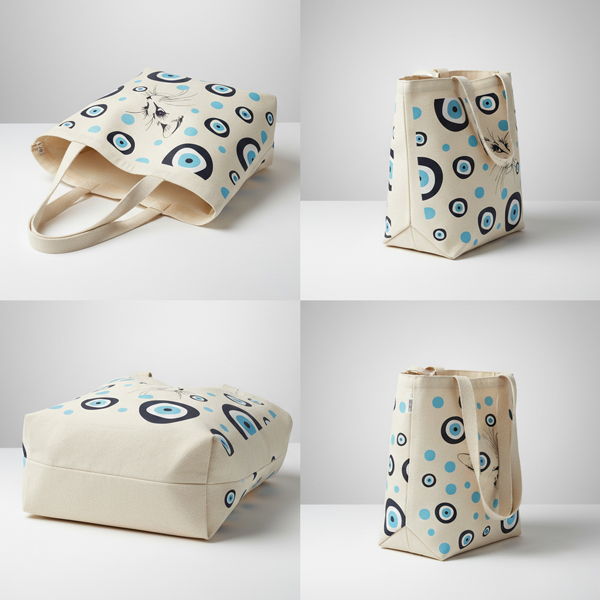 Kişiye Özel Baskılı Kanvas Geniş Hacim Alışveriş Ve Plaj Çantası görsel