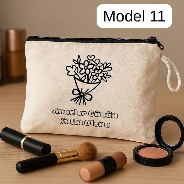 Anneler Gününe Özel Boyama Makyaj Çantası 5'Li  + Keçeli Kalem Hediyeli görsel