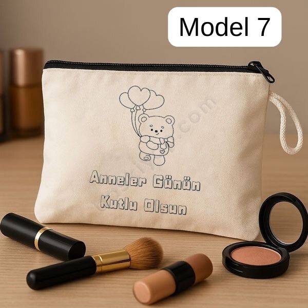 Anneler Gününe Özel Boyama Makyaj Çantası 5'Li  + Keçeli Kalem Hediyeli görsel