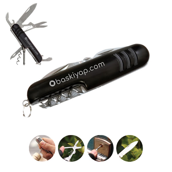 İsme Özel 7 Fonksiyonlu Siyah Çakı görsel