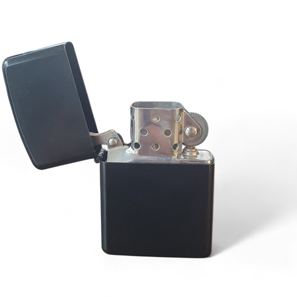 Kişiye Özel Benzinli Siyah Metal Çakmak - Benzinli görsel